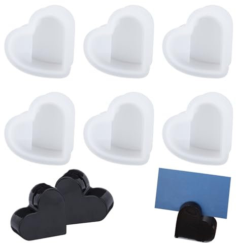 6 Pcs Epoxidharz Formen Herz Visitenkartenhalter Silikonformen Epoxidharz Silikonform Herz Silikonform Epoxidharz Formen Silikon Silikonformen Gießformen Valentinstag Silikon Gießformen Herz