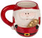 Inevitable Santa Dolomite Mug with Cookie Holder, Christmas, 15 cm