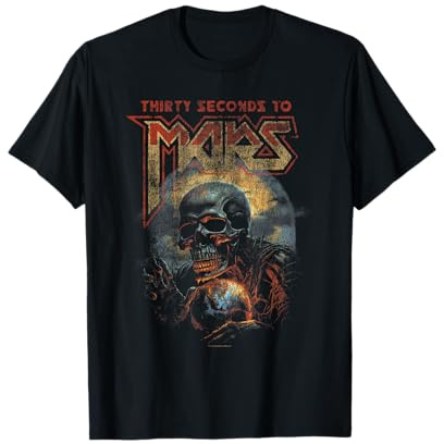 30 Seconds to Mars Skull Holding a Globe Alternative Rock T-Shirt
