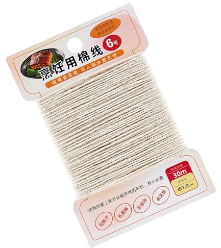 Ficelle de coton blanche pour travaux manuels – Ficelle de coton de boucher en coton blanc ficelle de coton pour travaux manuels, ficelle de cuisine