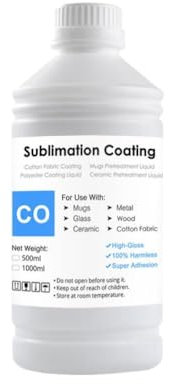 1000ML Universal Sublimation Coating Solution Compatible With Mugs Glass Ceramics Wood Crystal Metal Acrylic PVC