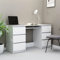 Myheimly Schreibtisch mit 6 Schubladen Computertisch Bürotisch Laptoptisch Büromöbel PC Tisch Arbeitstisch 140x50x77cm Holzwerkstoff Schreibtisch Weiß