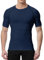 NuCamper Short Sleeve Compression Shirts Tops for Men, Short Sleeve Running T-Shirts Quick Dry Base Layer Top for Gym Sports Fitness Workout Cycling Training Navy