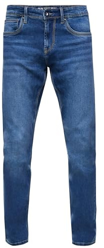 Rusty Neal Royal Blue Used Jeanshose Streetwear Cotton Stretch Men Jeans Slim Fit Denim Hose L30 L32 L34