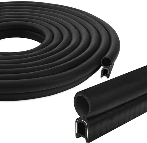 Auto Türdichtung 12m Universelles Dichtungsprofi Gummi Dichtungen für Kantenschutz Schwarze Türdichtung Gummi für Autos, Boote, Wohnmobile & Wohnwagen (Obere Dichtung)