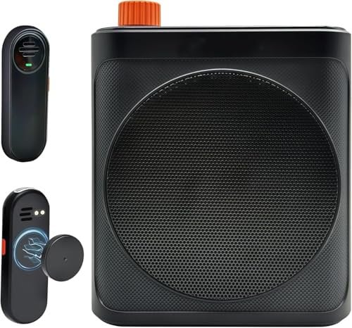 Wireless Voice Amplifier with Wireless Lavalier Microphone,Portable Speaker megaphone with Dual Lavalier Lapel Clip Bluetooth Microphone for Teacher Streaming Class Speech Meeting Yoga Guides