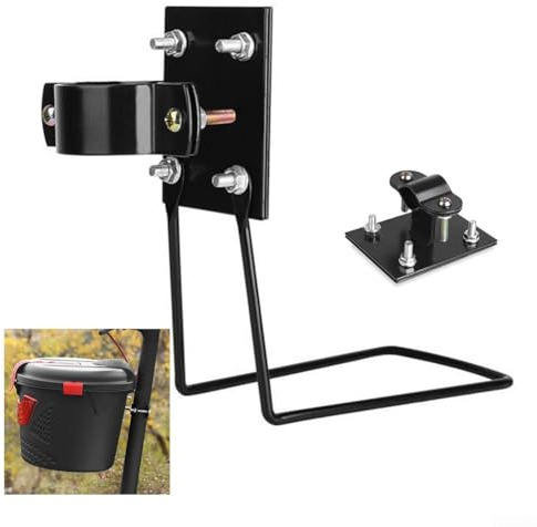 Feste Halterung aus Metall für Fahrradkorb, ideal für E-Bikes und Roller, verstellbar für verschiedene Modelle (L-Typ + Adapter)