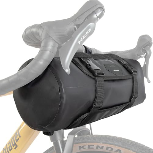 M-Wave Fahrrad Lenkertasche, wasserdicht, 10 L, robust, Bikepacking, Rough Ride Front