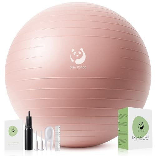 Slim Panda Explosionsgeschützt Gymnastikball, 55-85CM Verdicken Pezziball Sitzball mit Pumpe, Trainingsball Fitnessball für Schwangerschaft, Fitness, Balance Training