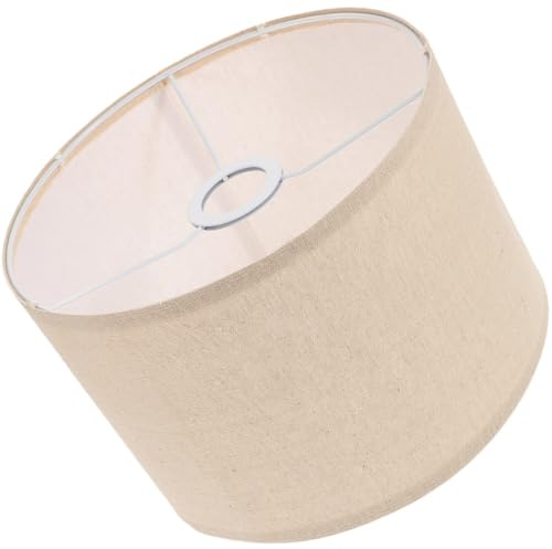 DIKACA Lampenschirm Aus Leinenstoff Lampenschirm 30.00 X 30.00 X 20.00 cm Ersatzlampenschirm Für Tischlampe Und Stehlampe Geeignet Für E27-Glühbirne Für Wohnzimmer Schlafzimmer Esszimmer