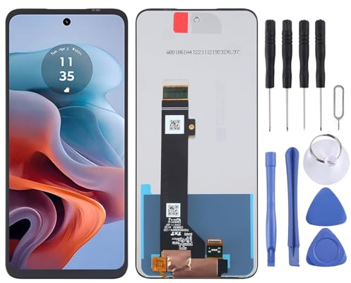 Hiregolish Ersatz-LCD-Bildschirm für Motorola Moto G34, LCD-Bildschirm mit Digitizer, komplette Montage, Ersatzmontage mit Reparatur-Sets