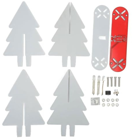APGLSXY Elektronischer Weihnachtsbaum Bausatz, USB betrieben, 3D Elektronik Bausatz mit LED Blinklichtern, USB betrieben