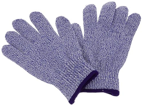 ROMISBABA Schnittfeste Kinderhandschuhe Level 5 Schutzhandschuhe aus Pe Material Leicht und Robust für Schneiden und Zerkleinern in Küche Größe Xs Blau
