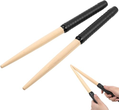 1 Paar Drumsticks, Taiko no Tatsujin Schlagzeug Sticks, Natürliches Massivholz Drum Sticks, Gewichtsausgleichend, Drumsticks mit rutschfester Griff, Live-Performance & Drumkit-Übungszubehör