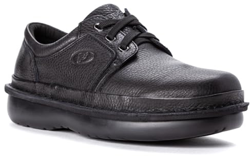 Propét Men's Villager Walker Oxford, Black Grain, 13 X-Wide