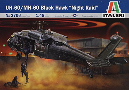 Italeri 2706 - Uh-60/Mh-60 Black Hawk Night Raid Model Kit Scala 1:48