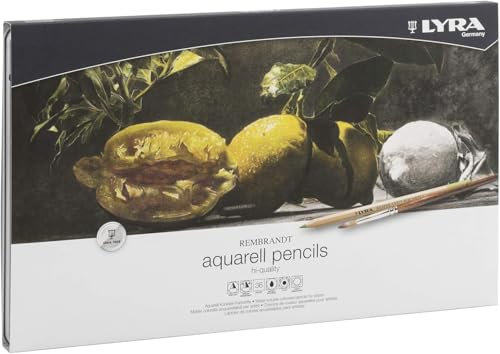Lyra Rembrandt Aquarell Water Soluble Coloured Pencil Set : Metal Box 36 pcs
