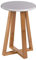 Premier Housewares Viborg Round Stool, Bamboo - Grey, 30x30x43 cm