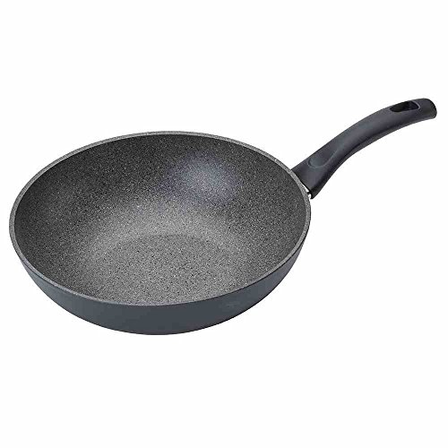 Ballarini Bari Granitium 28cm Wok, Aluminium, schwarz-grau, 28 cm, 46 x 31.5 x 27 cm