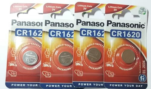 Lot DE 4 Piles PANASONIC CR1620 - Lithium 3V