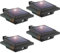 KEENZO LED Dachrinnenlampe, Solar Dachrinnenleuchte mit bewegungsmelder, 25 LEDs, PIR-Sensor, 4er set Schwarz,Kaltweißes Licht Zaunlicht, Wegeleuchten Außen solarleuchte für Zaun, Patio, Gehwege, Hof