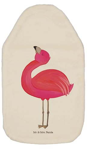 Mr. & Mrs. Panda Wärmflasche Flamingo Stolz - Geschenk, Kinderwärmflasche, Körnerkissen, Schwester, Wärmekissen, Wärmflasche mit Bezug, rosa,