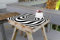 Wallario Selbstklebende Möbelfolie/Tischdecke für Innen und Außen, Größe: 70 x 70 cm - Optische Täuschung - Zebra Muster - schwarz weiß