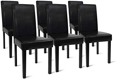 IDMarket - Lot de 6 chaises Hannah Noires pour Salle à Manger