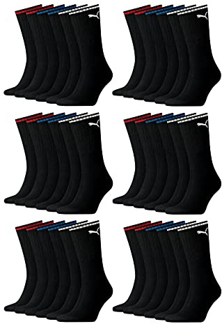 PUMA Sportsocken Tennissocken Crew Socken Stripe Tennis Socken Unisex 15 Paar