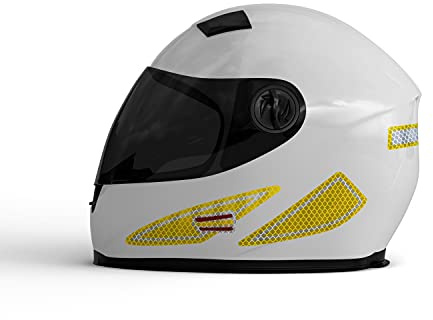 GO Pegatinas Reflectantes Bandera de España para Casco 3M Nivel III (Amarillo)