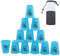 Set di 12 bicchieri impilabili per allenamento di velocità, ideali per feste di sfida, competizione, di medie dimensioni, per bambini/adulti, colore: blu