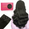 WENNALIFE Clip in Extensions Echthaar, 70g 7pcs 50cm Natürliches Schwarz Echthaar Remy Clip in Extensions Natürliche Haarverlängerung Echthaar
