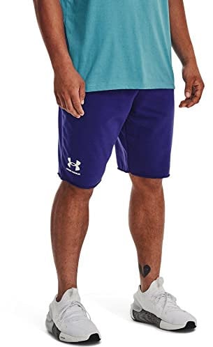 Under Armour Mens Shorts Men's Ua Rival Terry Shorts, Sonar Blue, 1361631-468, SM