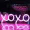 DAKABUKA XOXO Pink LED neon light sign Night Lights For Wall Decor Light Up Signs For Birthday Gift Kids' Bedroom Party Hotel Restaurant Bar (USB Battery Powered)