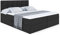 ALTDECOR Boxspringbett mit Matratze und Lattenrost, Boxbett, Topper, Polsterbett mit Bettkasten, Bett mit Stauraum H4-Matratze, Doppelbett, Springboxbett - Marce - 180x200 - Schwarz