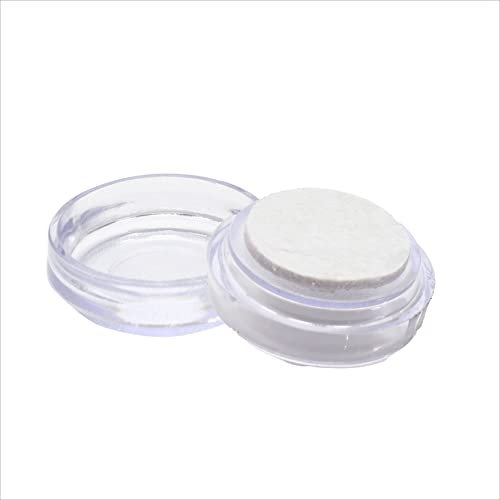SUL Castor Caster Cup With Felt Pad Non Slip Floor Protector Glide For Chair Leg, Sofa Protect Wood Laminate Floor Tile Lino Floor From Scratch Dimension 50mm -4pk – Clear