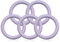 Ganzoo O-Ring Metall für Hunde-Leine, 20mm Innen-Durchmesser, 5 Stück, Zinkring mit Silikon-Beschichtung, nicht rostend, Rund-Ringe für Paracord 550 Halsband, Handtasche, Metallring, Farbe Pastelllila