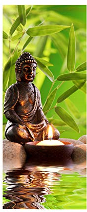 workid 3D Türtapete Türfolie selbstklebend TürPoster PVC Türaufkleber Fototapeten Buddha 90x200