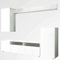 Cosma Parete attrezzata soggiorno mobile porta tv zona living stile moderno e minimal di colore Bianco e Bianco lucido mod. Bridge