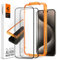 Spigen AlignMaster Schutzfolie kompatibel mit iPhone 15 Pro Max, 2 Stück, Volle Abdeckung, Kratzfest, 9H Härte Folie
