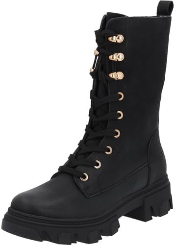 Palado Boots Damen Gavdos – elegante Stiefel - leicht gefütterte Stiefeletten - bequeme Schuhe für Herbst & Winter Schwarz UK4,5 - EU37