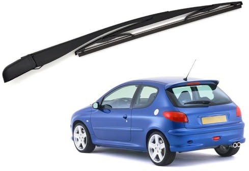 Auto Gummi Heckscheibe Scheibenwischer, Für PEUGEOT 206 207 Hinter Wischerarm Wischblätter Set Car Ersatz Zubehör