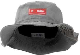 Manufaktur13 Boonie-hatt – fiskehatt, fiskarhatt, solhatt med UV-skyddsfaktor 50+, buskhatt, slapphatt, 100 % vegansk (Riot Gear), Ashgray, En Storlek