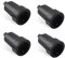 RYAN 4 Piezas Enchufe Hembra Clavija Enchufes Acoplamiento 250V 6A IP44 Kit de Enchufe Hembra Schuko para Cable facilitar el Cableado 2 Pin Adaptador Conectores (Negro)