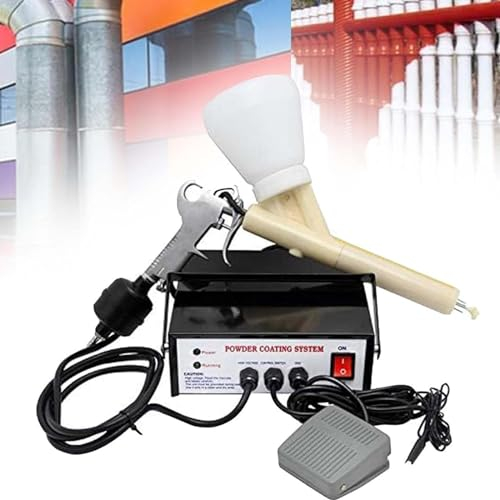 Pulverizadores De Pintura Pulverizador De Pintura, Electrostática De Pintura En Polvo De La Máquina De Pintura, 5-Paso Recubrimiento De Polvo Sistema De Kits con W/Interruptor De Pedal Spray,Negro