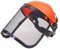 Industrial Forestry Safety Helmet and Hearing Protection System, with Mesh Face Protection, Safety Helmet with Ear Muffs, Chainsaw Helmet, Chainsaw Face Shield, Arborist Helmet(Orange)