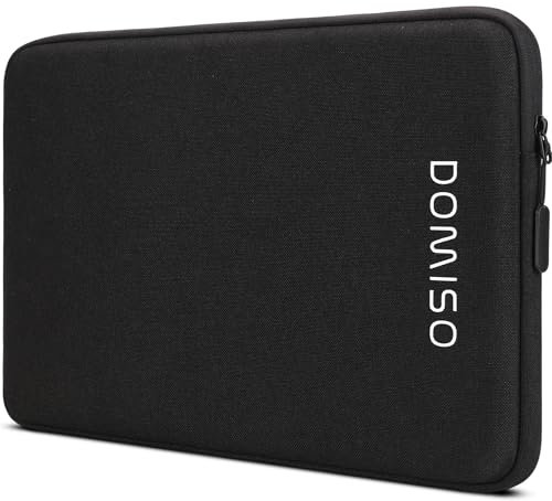 DOMISO 15,6 Pouces Housse Ordinateur Portable pour 15-15,6 Pouces Dell HP ASUS Chromebook Samsung Notebook, Protection Pochette/Sac PC Portable Antichoc Étanche, Noir