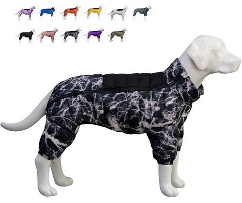 Hundemantel, warme Hundejacke, 4 Beine bedeckt, wasserdicht, Winddicht, reflektierende, warme Hundeweste, Hundeschneejacke für kleine, mittlere und große Hunde.Micai-Black M
