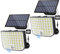 Ortiny Solarlampen für Außen, Solarstrahler mit Bewegungsmelder, 256 LEDs Solar mit Bewegungsmelder, 3 Modi IP65 wasserdicht, 180° Ausleuchtungswinkel, mit 5 m Kabel, Außenleuchte für Terrasse/Garage
