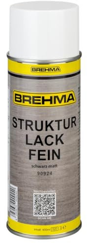 BREHMA Strukturlack fein Kunststoff Struktur lackierbar Kräusel Spray schwarz matt